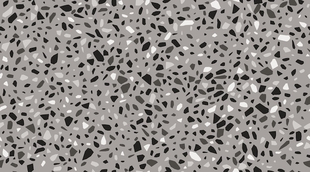 Piedras de mármol terrazo gris o azulejos de cerámica de mosaico