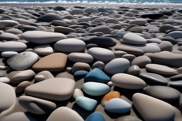 Vector piedras en la playa