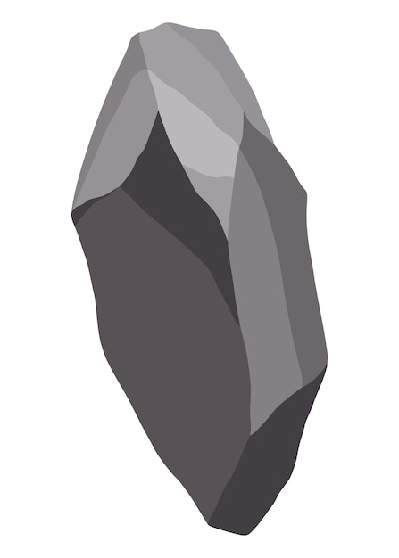 Piedras de roca o escombros de montaña Piedra gris de grava Pieza de piedra fósil de forma poligonal Elemento de decoración del juego