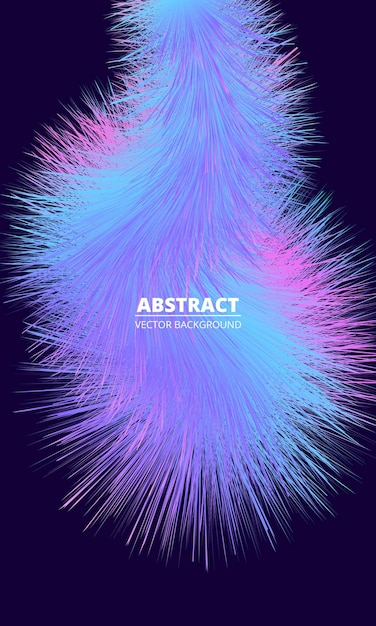 Piel esponjosa sintética multicolor en la cubierta del vector azul oscuro Fondo abstracto vertical multicolor Pluma de colores sintéticos Ilustración vectorial