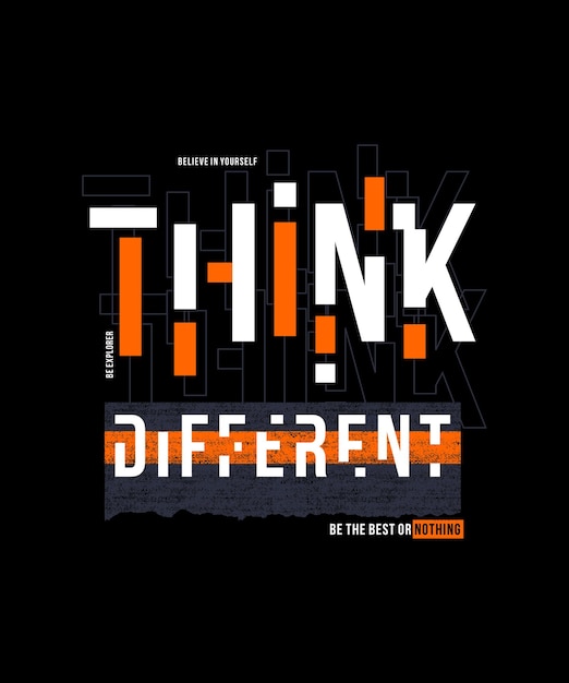 Piense en diferentes citas motivacionales modernas y con estilo tipografía ilustración diseño vectorial de eslogan