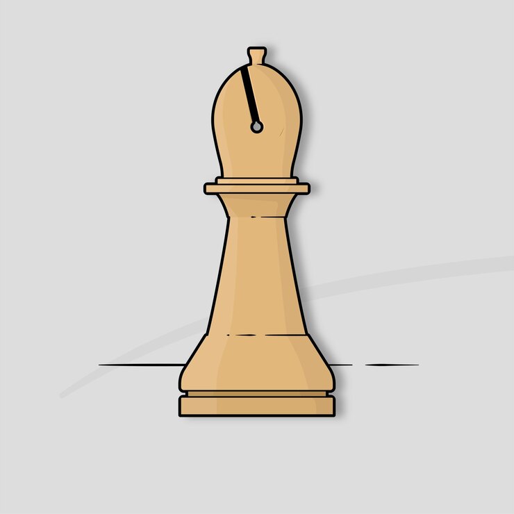 Pieza de ajedrez obispo en vector simple