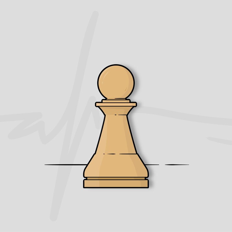 Pieza de ajedrez de peón en vector simple