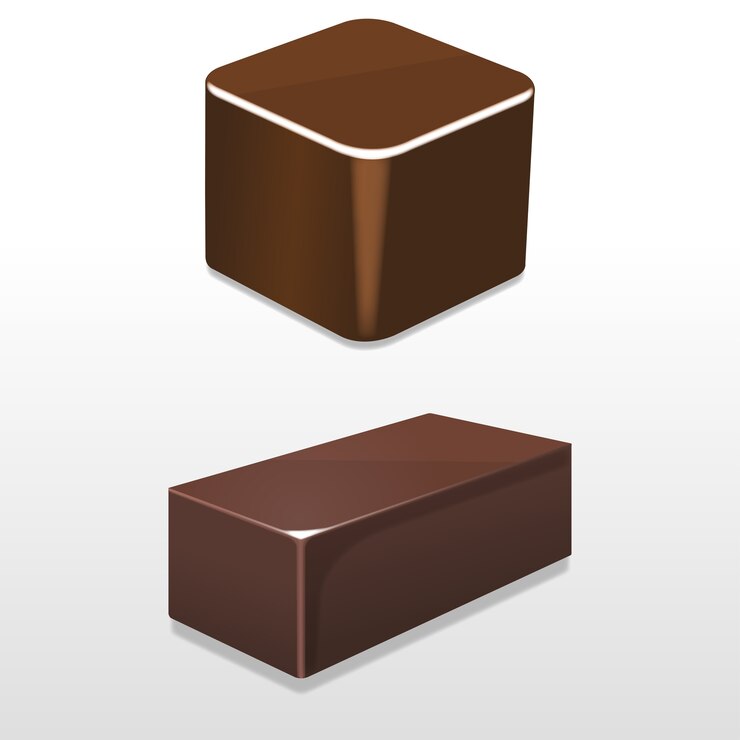 Vector pieza de chocolate y trufa