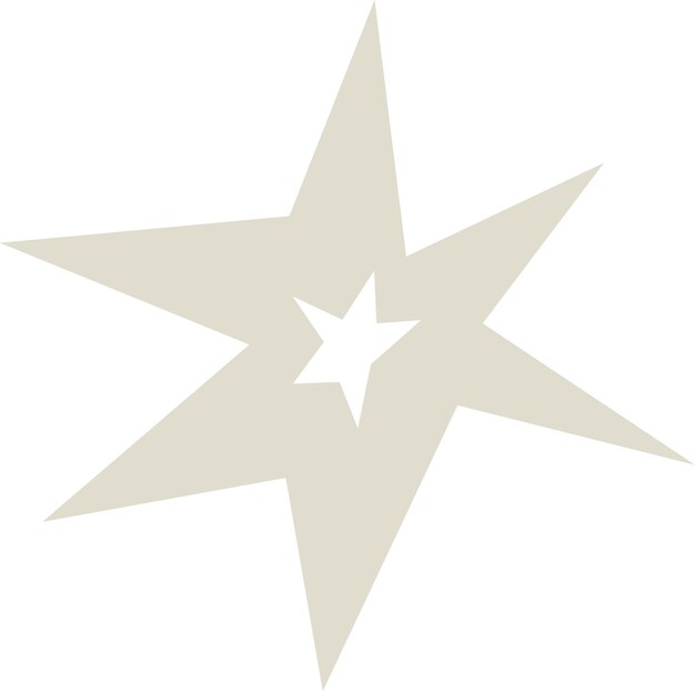 Pieza de papel cortada en forma de estrella
