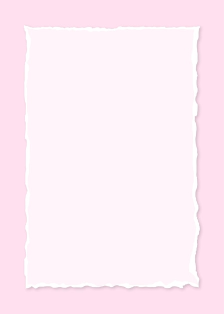Pieza de papel rasgada de fondo vertical de forma rectangular con bordes curvos