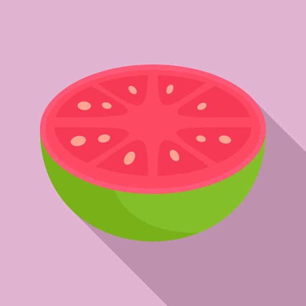 Piezas de icono de guayaba Ilustración plana de piezas de icono vectorial de guayabá para diseño web