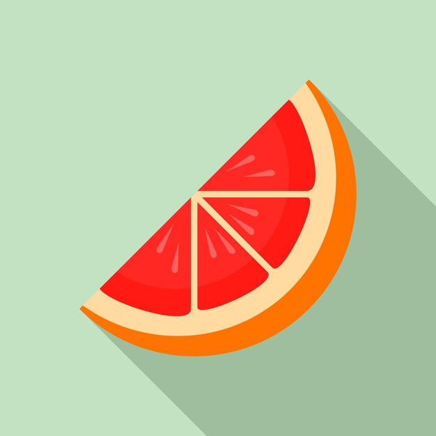 Piezas de icono de toronja Ilustración plana de piezas de icono vectorial de toronja para diseño web