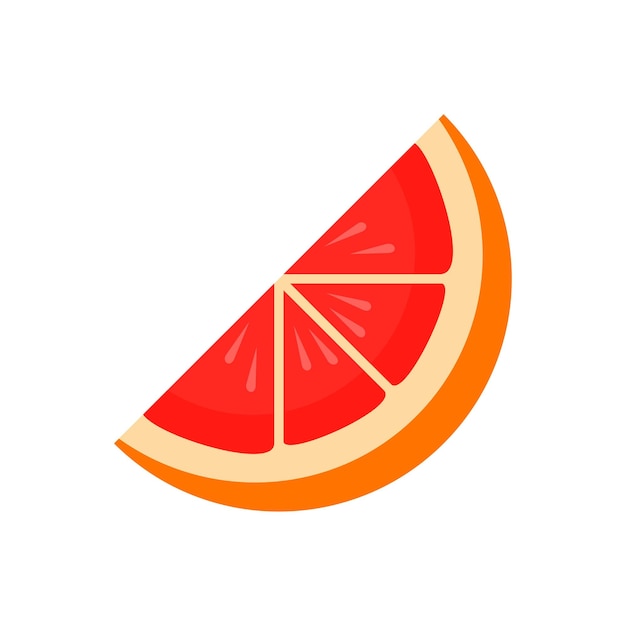 Piezas de icono de toronja Ilustración plana de piezas de icono vectorial de toronja para diseño web