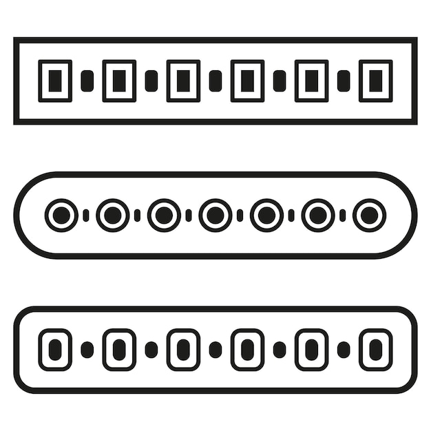 Piezas de iconos de cadena Ilustración vectorial EPS 10