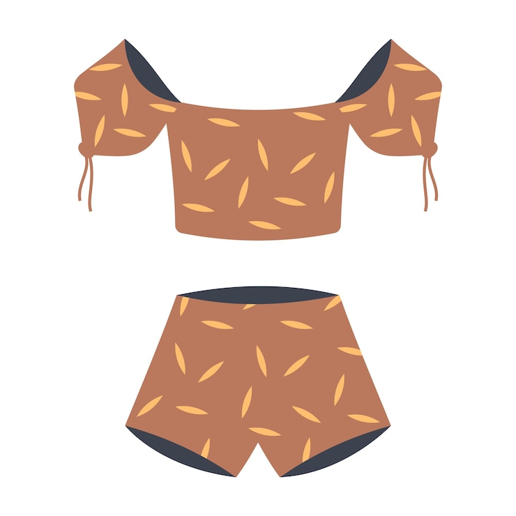 Vector piezas de moda de verano de moda y accesorios para el uso diario
