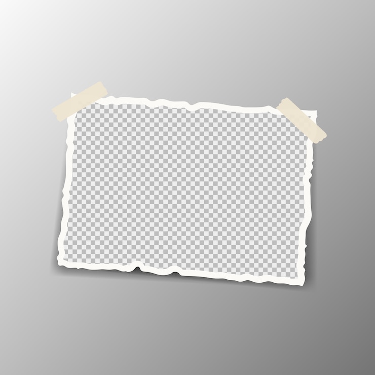 Vector piezas de resumen de papel blanco rasgado