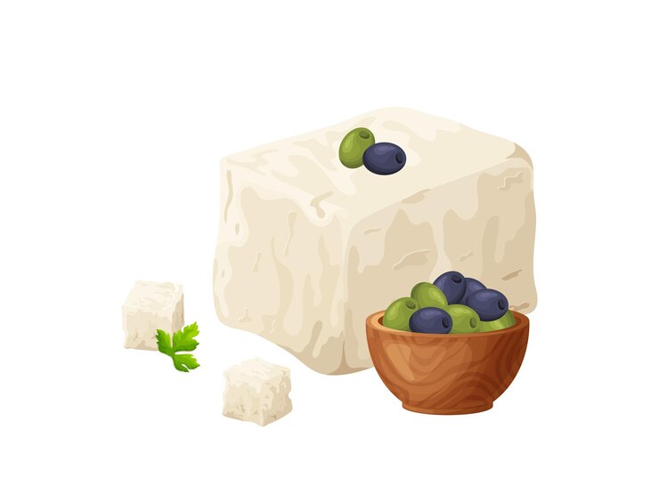 Vector piezas de tofu, soja, cuajada, nutrición, alimentos saludables, queso de soja orgánico vegano, ilustración vectorial aislada sobre un fondo blanco