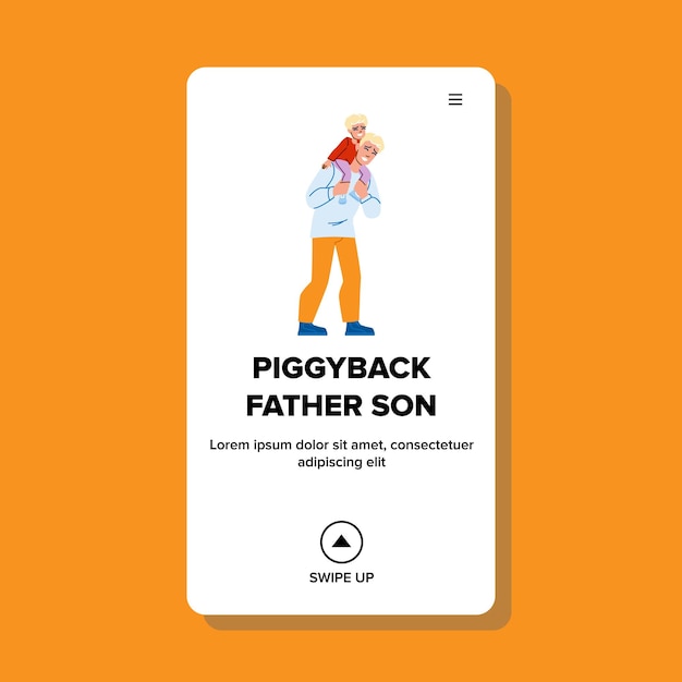 Piggyback padre hijo vector