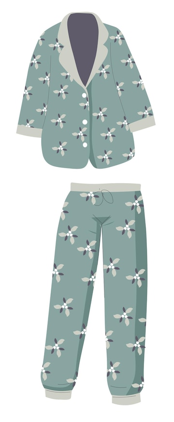 Pijamas unisex hombre y ropa aislada para dormir casa. | Vector Premium
