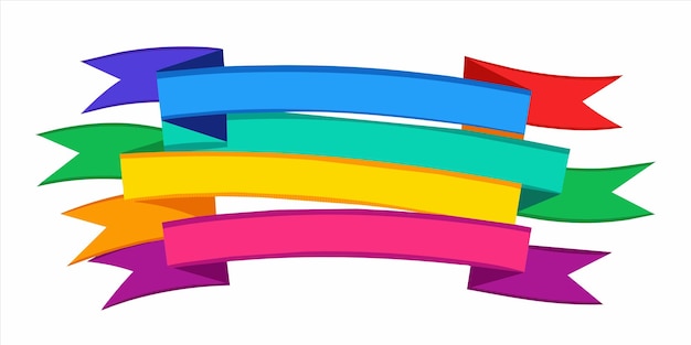 Vector una pila colorida de arco iris con uno de ellos tiene una línea de color arco ires