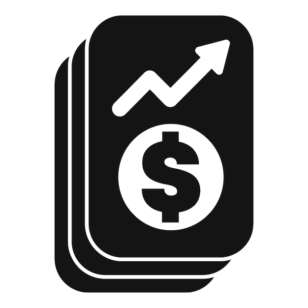 Una pila de dinero en aumento que muestra un aumento de las ganancias comerciales