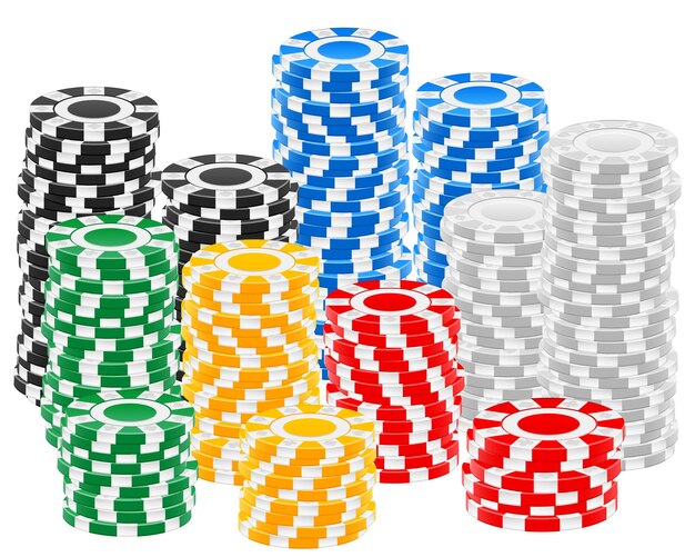 Pila de fichas de casino