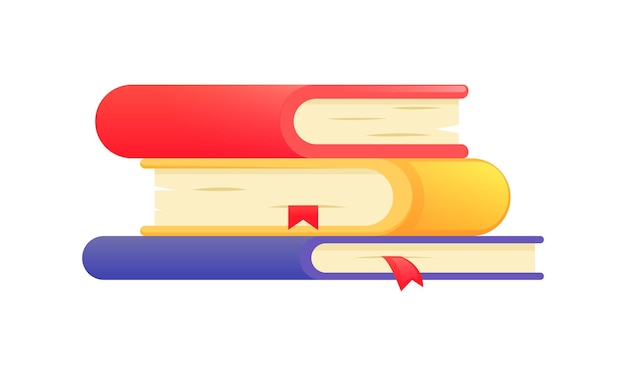 Pila de gradiente vectorial de ilustración de libros