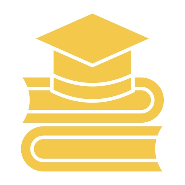 una pila de libros con un birrete de graduación encima