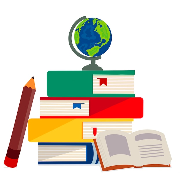 pila de libros de buena calidad y diseño vectorial e ilustración