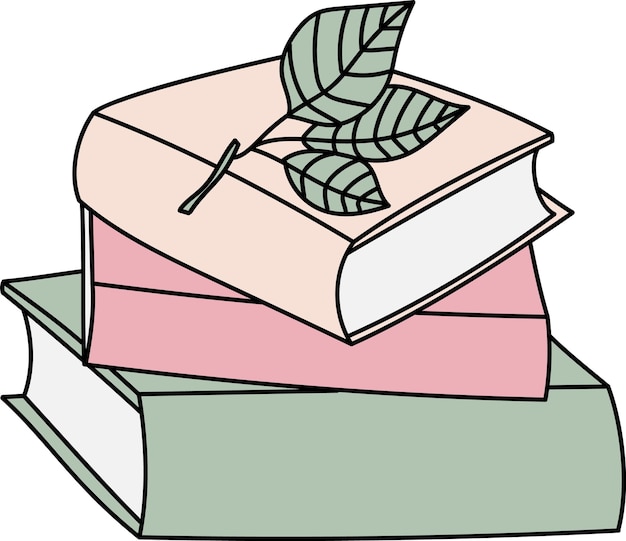 Una pila de libros con hojas