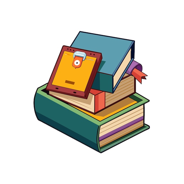una pila de libros con un libro en la parte superior