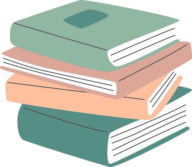 La pila de libros de literatura