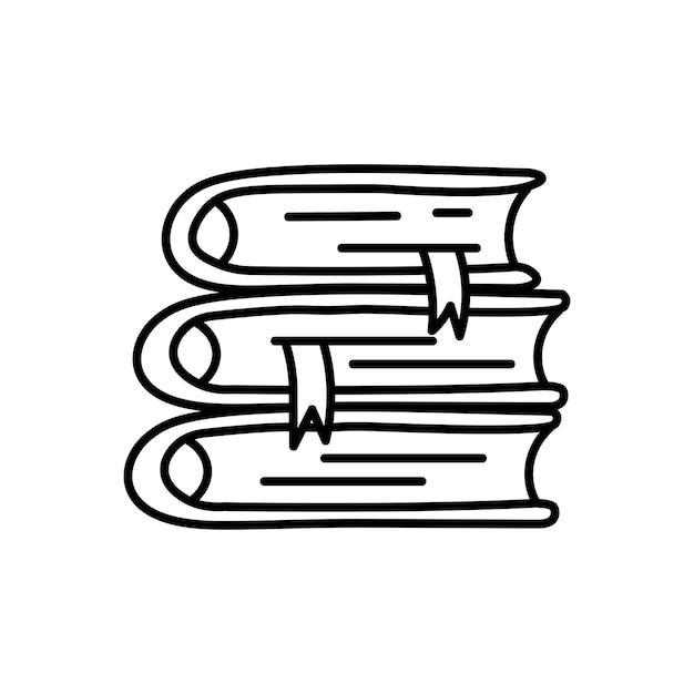 Pila de libros con marcadores