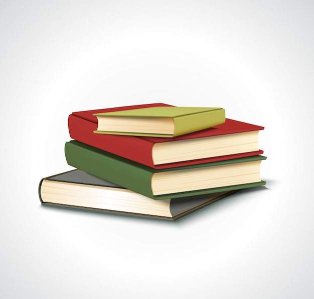 Pila de libros viejos Ilustración vectorial