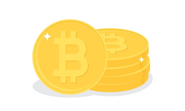 Pila de monedas de bitcoin de oro Concepto de negocio y finanzas de moneda digital de criptomoneda