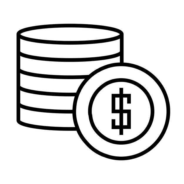 pila de monedas icono dinero finanzas banco símbolo signo en línea