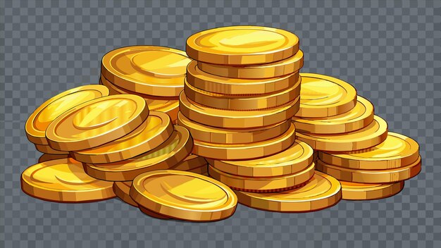 una pila de monedas de oro con un fondo negro