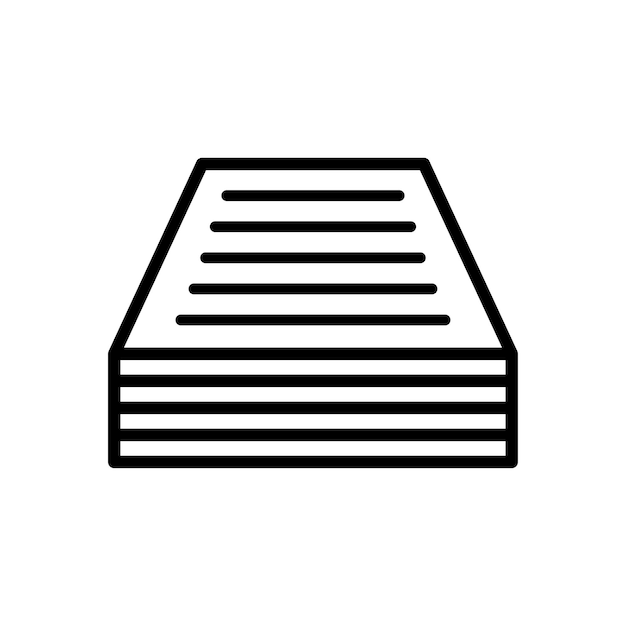 pila de plantilla de diseño de vector de icono de papel en fondo blanco