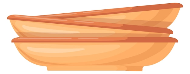 Pila de platos de arcilla Plato rústico de cerámica de dibujos animados