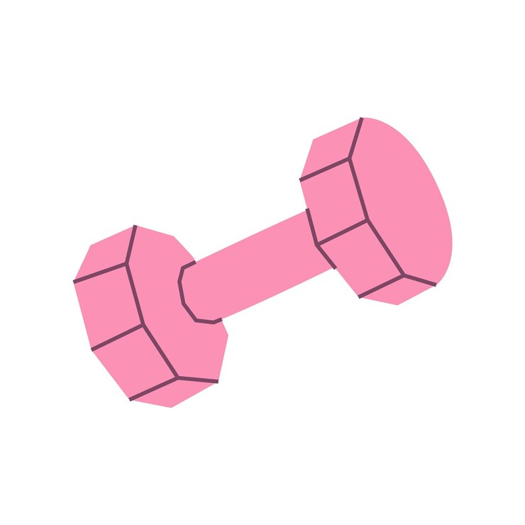 Vector pila rosa única para entrenamiento físico y ejercicios de fuerza