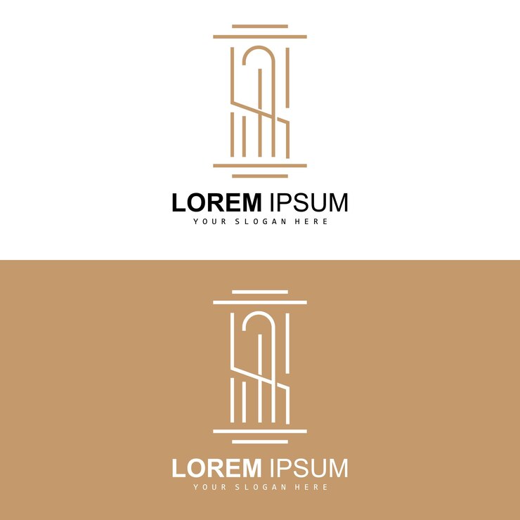 Pilar Logo Ley Diseño Edificio Construcción Pilar Vector Producto Marca Ilustración Icono