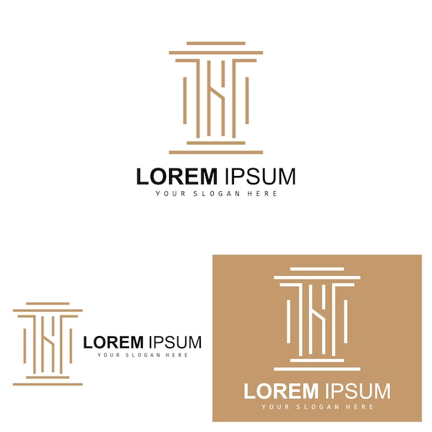 Pilar Logo Ley Diseño Edificio Construcción Pilar Vector Producto Marca Ilustración Icono