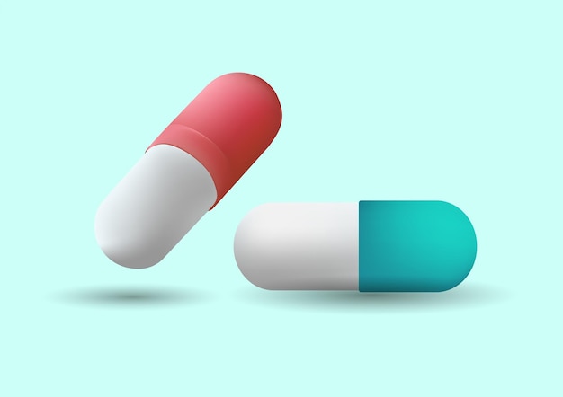 píldoras de cápsulas de medicina de salud 3D