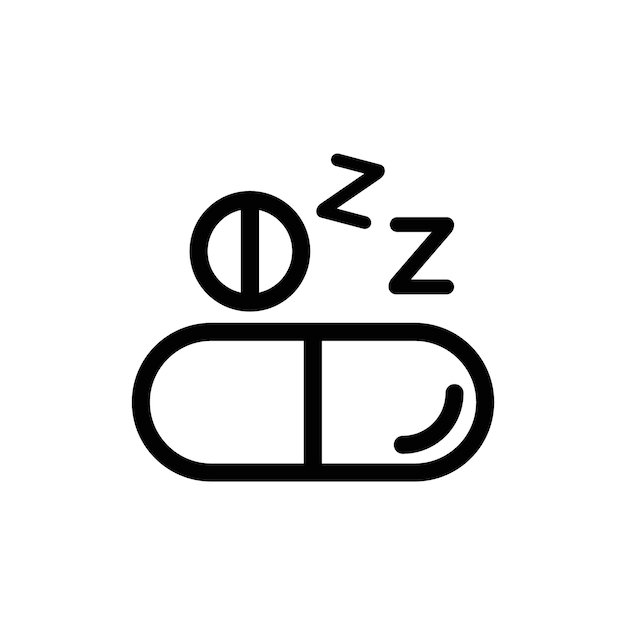 las píldoras para dormir icono resumen conjunto colección o paquete