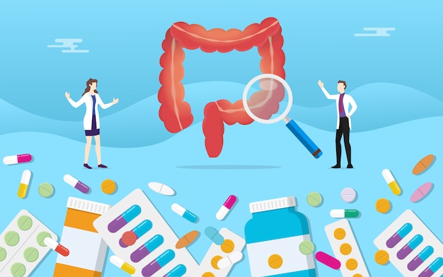 Píldoras de salud medicina de medicina digestiva de colon humano medicamento cápsula tratamiento