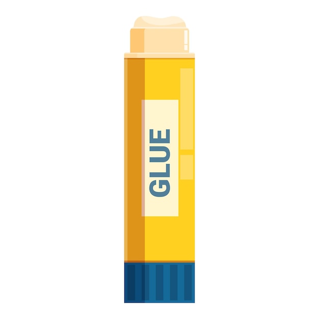 Pilote de pegamento amarillo de pie con tapa azul