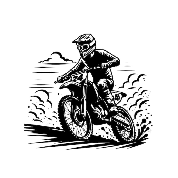 Piloto de motocross Svg