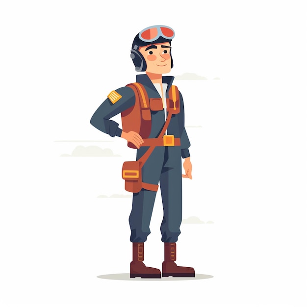 piloto de vuelo avión aviación avión avión ilustración profesión aerolínea vector aire