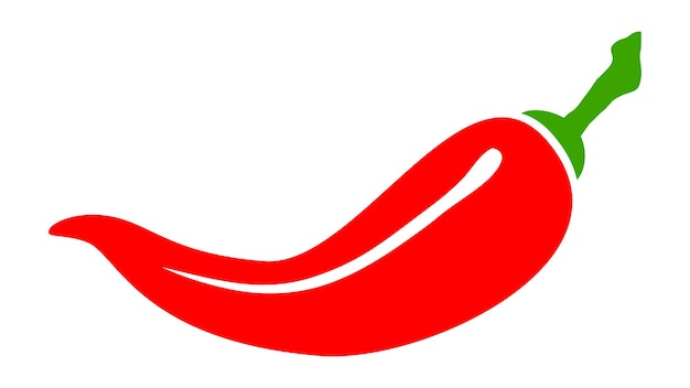 Pimienta picante Icono vectorial en fondo blanco