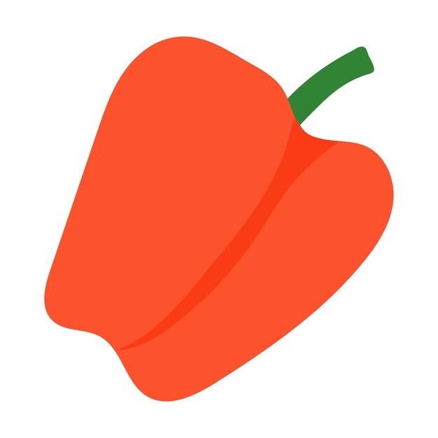 Pimienta roja pimienta naranja icono de pimienta dulce roja Vector es adecuado para temas culinarios infografías