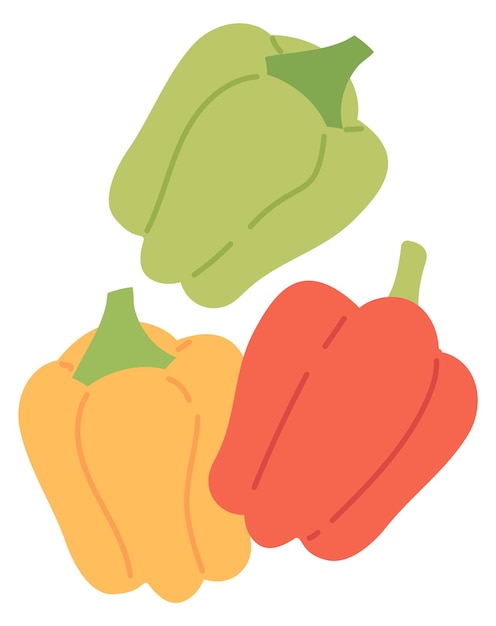 Pimientas de color Pimienta de color Icono de pimienta Vegetales naturales