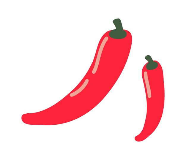 Pimientas rojas alimentos orgánicos saludables verduras frescas ilustración vectorial