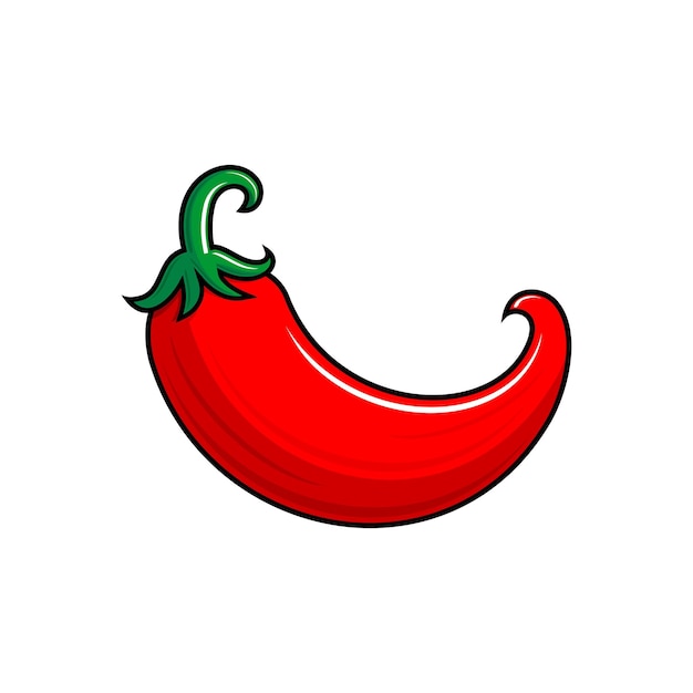 un pimiento rojo con hojas verdes