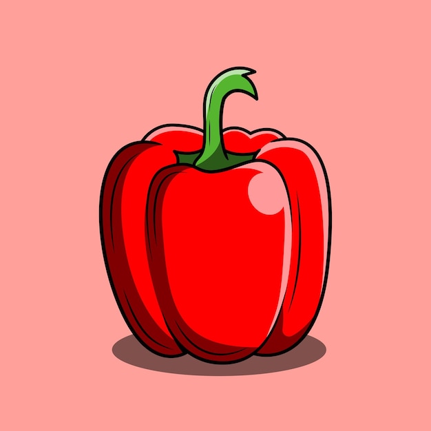 Vector pimiento rojo